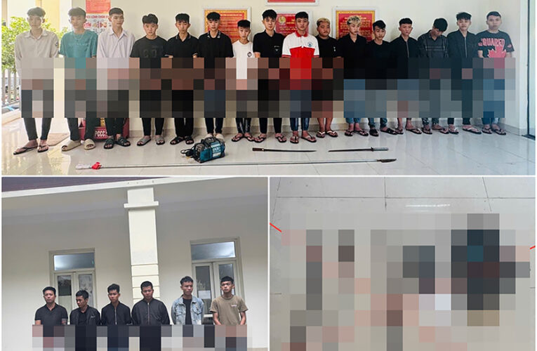 Phú Thọ: Điều tra, xử lý hai nhóm thanh niên tụ tập mang hungkhi’ gây rô’i trong đêm.