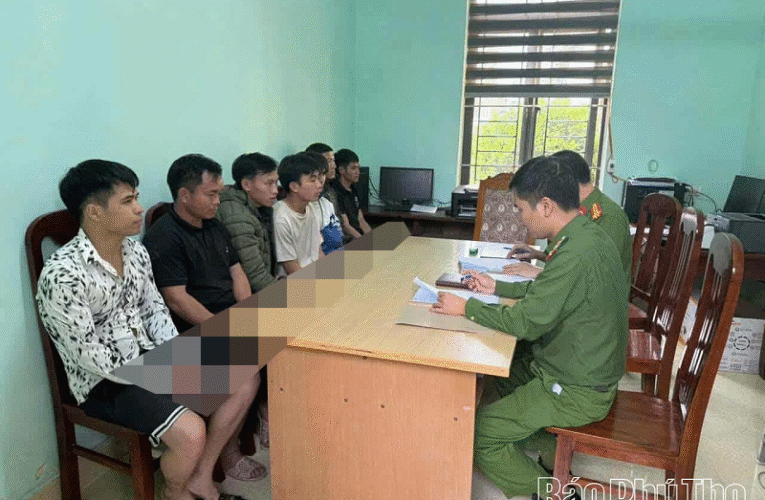 Phú Thọ: Bắt giữ 7 đối tượng đa’nh bạc tại khu vực tầng hầm nhà trọ